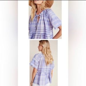 Anthropologie blouse purple